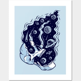 Universe Skull Illustration Posters and Art